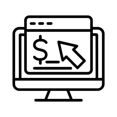 Pay Per Click Vector Icon Design