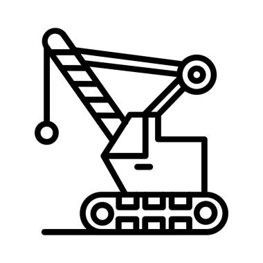 Demolition Machine Vector Icon Design