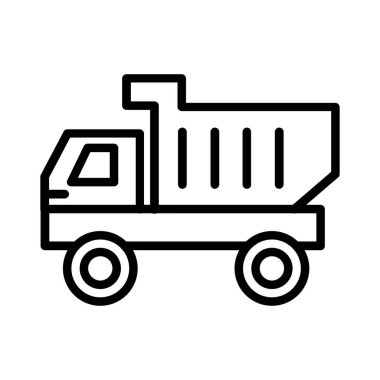 Dumper Truck Vector Icon Design