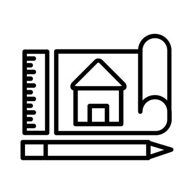Construction Drawing Vector Icon Design