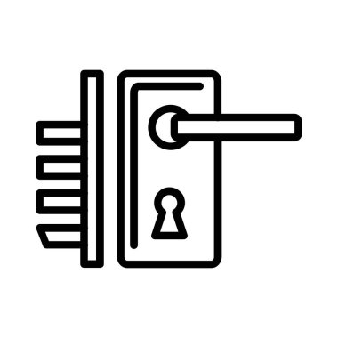 Door Lock Vector Icon Design