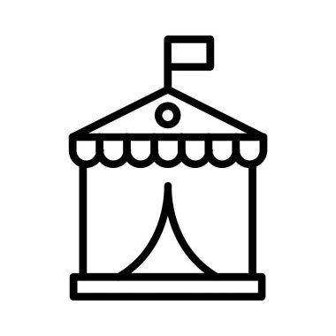 Circus Tent Vector Icon Design