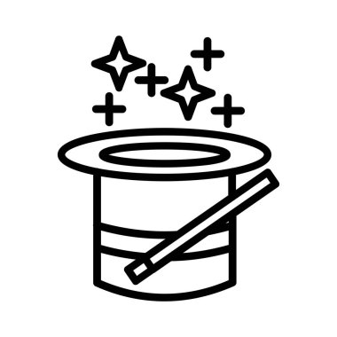Magic Hat Vector Icon Design