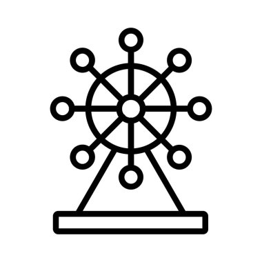 Ferris Wheel Vector Icon Design