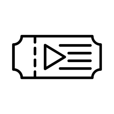 Movie Ticket Vector Icon Design