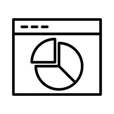 Pie Cart Vector Icon Design