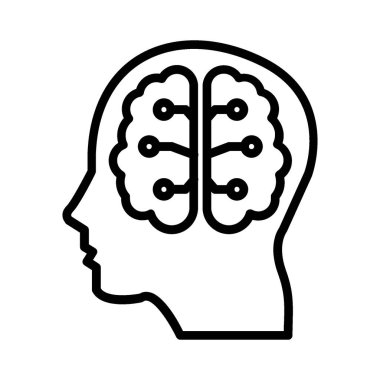 Human Brain Vector Icon Design