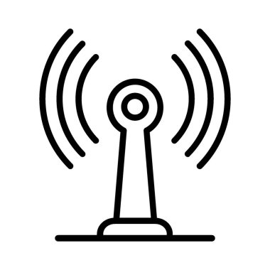 Radio Antenna Vector Icon Design