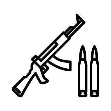 AK 47 Vector Icon Design