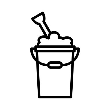 Sand Bucket Vector Icon Design