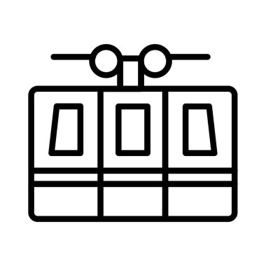 Cable Car Vector Icon Design