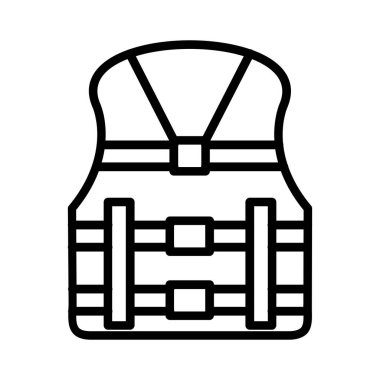 Life Jacket Vector Icon Design