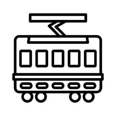 Tram Vector Icon Design