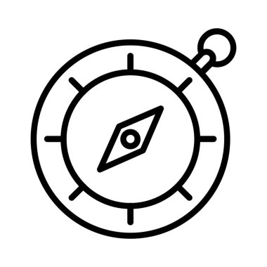 Navigation Compass Vector Icon Design