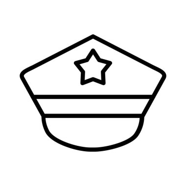 Police Hat Vector Icon Design