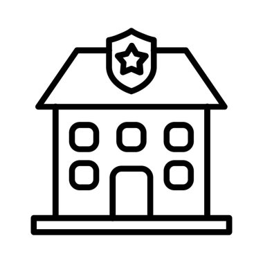 Police Station Vector Icon Design