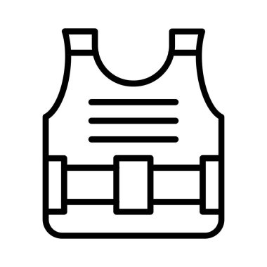 Bullet Proof Jacket Vector Icon Design