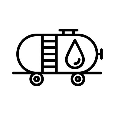 Oil Tank Vector Icon Design