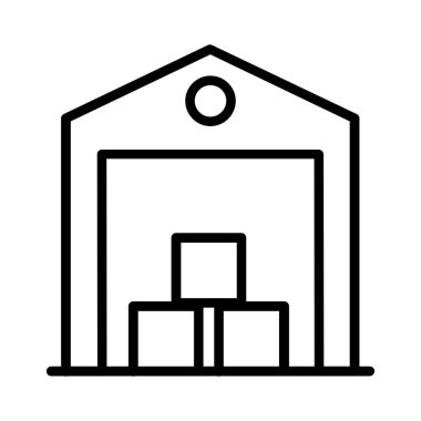 Warehouse Vector Icon Design