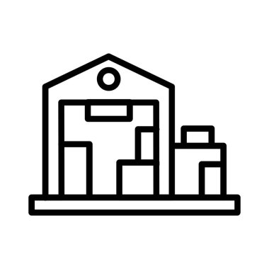 Wearhouse Vector Icon Design