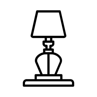 Table Lamp Vector Icon Design