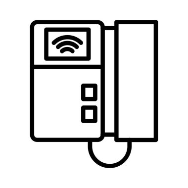 Video Door Phone Vector Icon Design