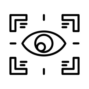 Eye Scanner Vector Icon Design