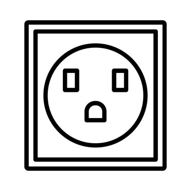 Wall Socket Vector Icon Design