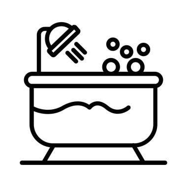 Bathtub Vector Icon Design