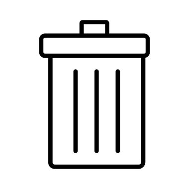 Trash Bin Vector Icon Design