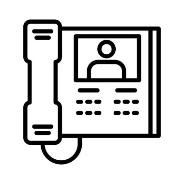 Video Door Phone Vector Icon Design