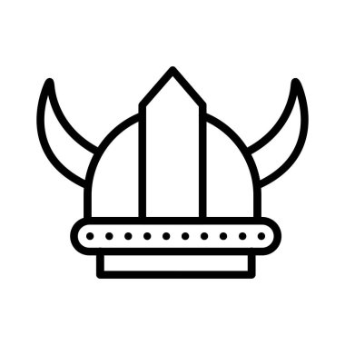 Viking Helmet Vector Icon Design