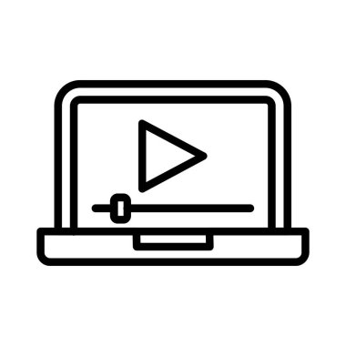 Video Player Vector Icon Design