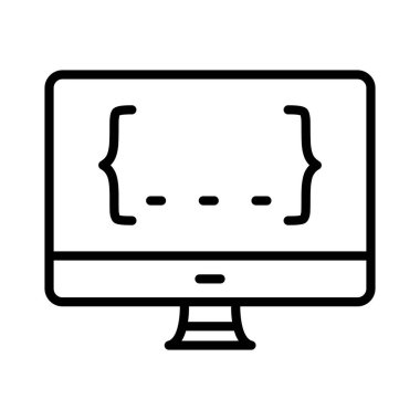 Monitor Screen Vector Icon Design