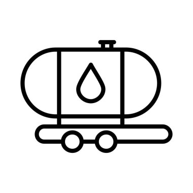 Oil Tank Vector Icon Design