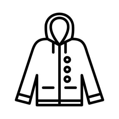 Yağmurluk Vektör Simgesi Tasarımı