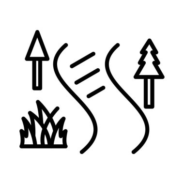 Nehir Vektörü Simgesi Tasarımı