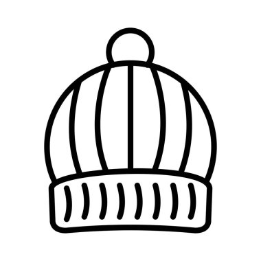 Yün Şapka Vektör Simgesi Tasarımı