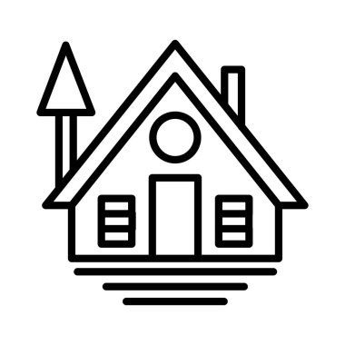 Kabin Vektörü Simgesi Tasarımı