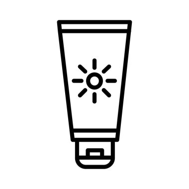 Güneş kremi Vektör Simgesi Tasarımı