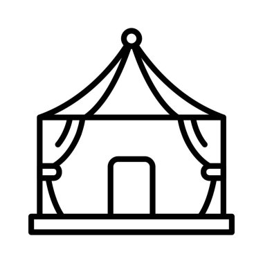 Tepe Örtüsü Vektörü Simgesi Tasarımı