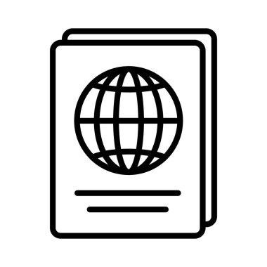 Pasaport vektör simgesi tasarım