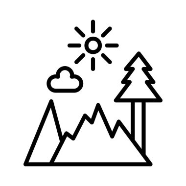 Mountain Vector Icon Design