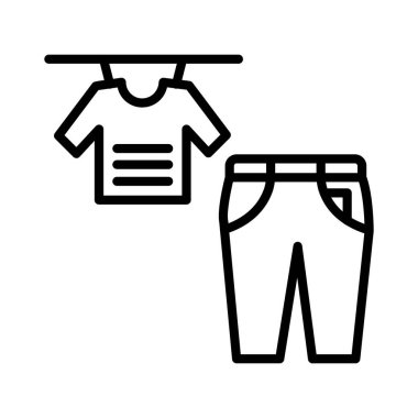 Giysi Vektörü Simgesi Tasarımı