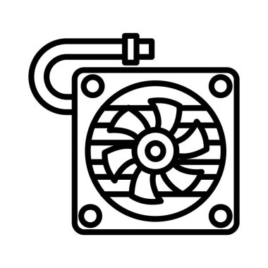 Serinletici Fan Vektör Simgesi Tasarımı