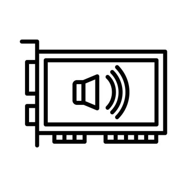 Ses Kart Vektörü Simgesi Tasarımı