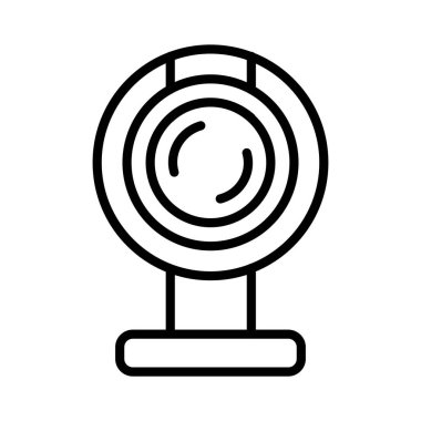 Yuvarlak Webcam Vektör Simgesi Tasarımı
