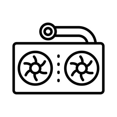 PC Radyatör Vektör Simgesi Tasarımı