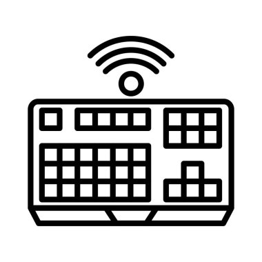 Kablosuz Klavye Vektör Simgesi Tasarımı