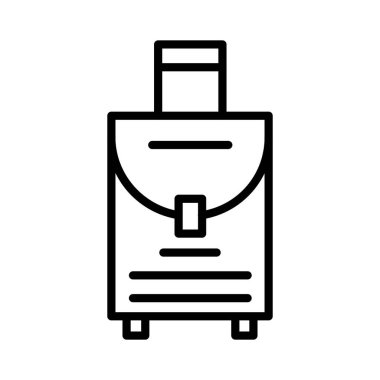 Seyahat Torbası Vektör Simgesi Tasarımı